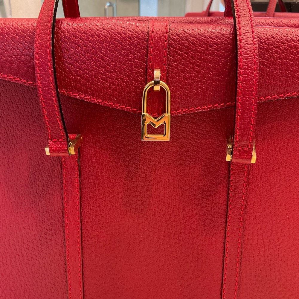 Michael Kors red pebbled leather purse, Excellent Condition - Picture 3 of 16
